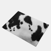 Imitat-Schwarzweiss-Kuh-Fell Fußmatte (Schrägansicht)