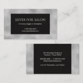 Imitat Silberfolie Schwarz Visitenkarte (Vorne/Hinten)