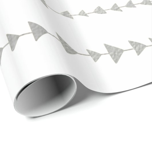 Imitat-silberne Folien-Pfeil-Muster Geschenkpapier (Rolleneckpunkt)
