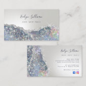 Imitat Silberne Glitzer-Folie Visitenkarte (Vorne/Hinten)