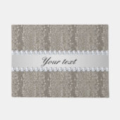 Imitat-silberne Sequins und Diamanten Fußmatte (Vorderseite)