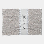 Imitat-silberne Sequins und Diamanten Geschirrtuch (Horizontal)