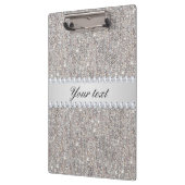 Imitat-silberne Sequins und Diamanten Klemmbrett (Links)