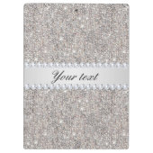 Imitat-silberne Sequins und Diamanten Klemmbrett (Rückseite)