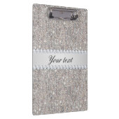 Imitat-silberne Sequins und Diamanten Klemmbrett (Rechts)