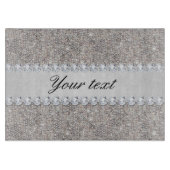 Imitat-silberne Sequins und Diamanten Schneidebrett (Vorderseite)
