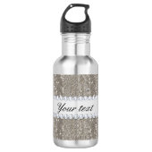Imitat-silberne Sequins und Diamanten Trinkflasche (Vorderseite)
