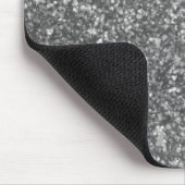 Imitat-silberner Glitzer-Glamour-Girly abstrakter Mousepad (Ecke)