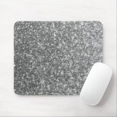 Imitat-silberner Glitzer-Glamour-Girly abstrakter Mousepad (Mit Mouse)