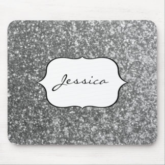 Imitat-silberner Glitzer-Glamour-Girly Mousepad