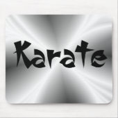 Imitat-silbernes metallisches Karate Mousepad (Vorne)