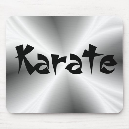 Imitat-silbernes metallisches Karate Mousepad (Vorne)