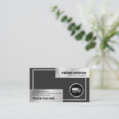 Imitat Silver Box Truck Logistik Treiber Visitenkarte (Stehend Vorderseite)