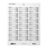 Imitat Silver & Grau Mit Monogramm Rücksendeadress Adressaufkleber (Vorne)