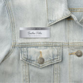 Imitat Silver Template Moderne Handschrift Chic Namensschild (Beispiel)
