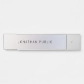 Imitat Silver Template Modernes Berufliches Elegan Türschild (Vorderseite )