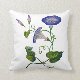 Imitat-Stickerei - blaue Winde Kissen