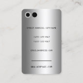 Imitat Telefon sieht metallisch aus  Visitenkarte (Rückseite)
