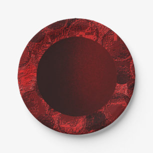 Imitat Texturkreis-Papier Platte-Geruhen 2 Pappteller