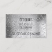 Imitat versilbert strukturiertes Metall 015 Visitenkarte (Rückseite)