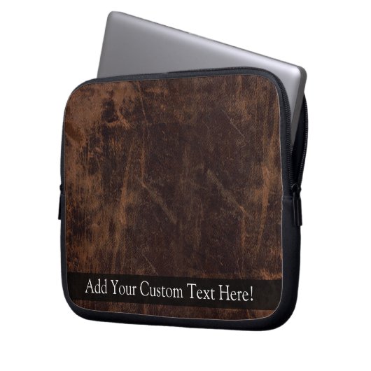 Imitat Vintager Lederlook Laptopschutzhülle (Vorderseite Links)