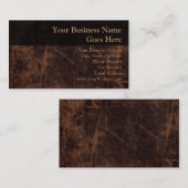 Imitat Vintager Lederlook Visitenkarte (Vorne/Hinten)