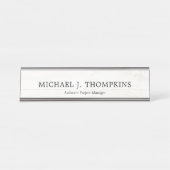 Imitat-weißer hölzerner Korn-Bauholz-Bau Schreibtischnamensplakette (Vorderseite )