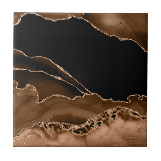 Imitat Wüstenbraun Marmor Agate Zeitgenössischer S Fliese (Vorderseite)