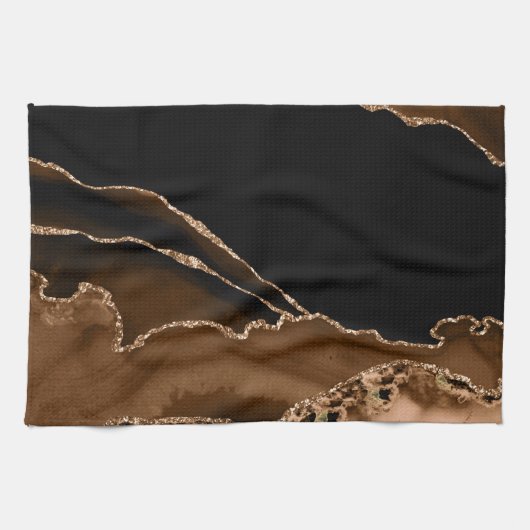 Imitat Wüstenbraun Marmor Agate Zeitgenössischer S Geschirrtuch (Horizontal)