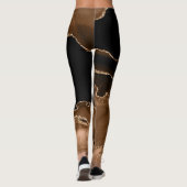 Imitat Wüstenbraun Marmor Agate Zeitgenössischer S Leggings (Rückseite)