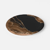 Imitat Wüstenbraun Marmor Agate Zeitgenössischer S Pappteller (Schrägansicht)