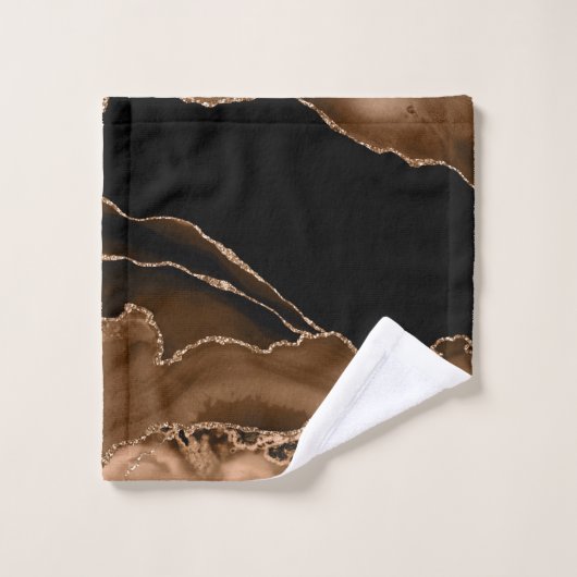 Imitat Wüstenbraun Marmor Agate Zeitgenössischer S Waschlappen (Waschlappen)