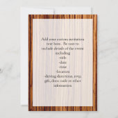 Imitat Zebrawood Führungskraft Einladung (Rückseite)