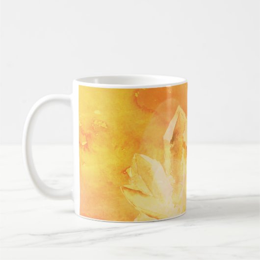 *~* Imitat-Zitrinheilende Kristallenergie Chakra Kaffeetasse (Links)