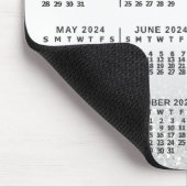 Imitate 2024 Jahre Kalender Silver Glitzer Tropfen Mousepad (Ecke)