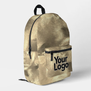 Imitate 24K-Gold-Leaf-Bling-Glam-Berufliches Logo Bedruckter Rucksack