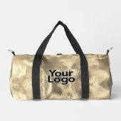 Imitate 24K Gold Leaf Glam Luxury Business Logo Duffle Bag (Vorderseite)