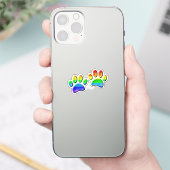 Imitate 3D-Regenbogen-Hundetext Aufkleber (Telefon)