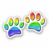 Imitate 3D-Regenbogen-Hundetext Aufkleber (Vorderseite)