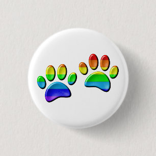 Imitate 3D-Regenbogen-Hundetext Button