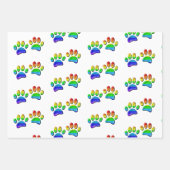 Imitate 3D-Regenbogen-Hundetext Geschenkpapier Set (Vorderseite)