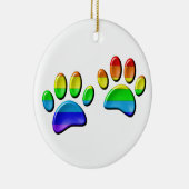 Imitate 3D-Regenbogen-Hundetext Keramik Ornament (Rechts)