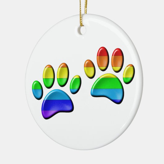 Imitate 3D-Regenbogen-Hundetext Keramik Ornament (Links)