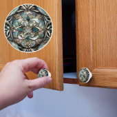 Imitate Abalone und Silber Keramikknauf