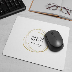 Imitate Abstraktes Gold-Logo Mousepad