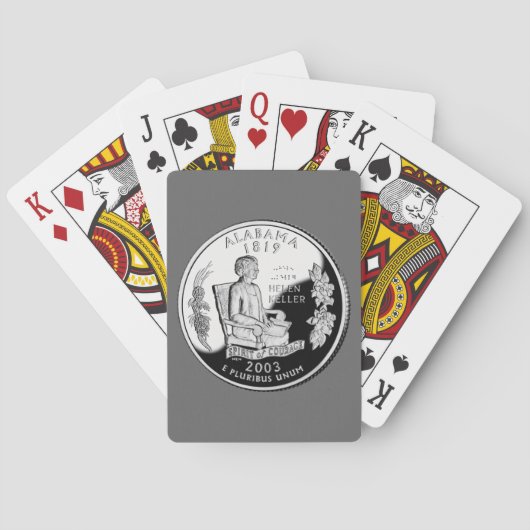 Imitate Alabama Staat Quarter Geist des Mutes Bicy Spielkarten (Rückseite)