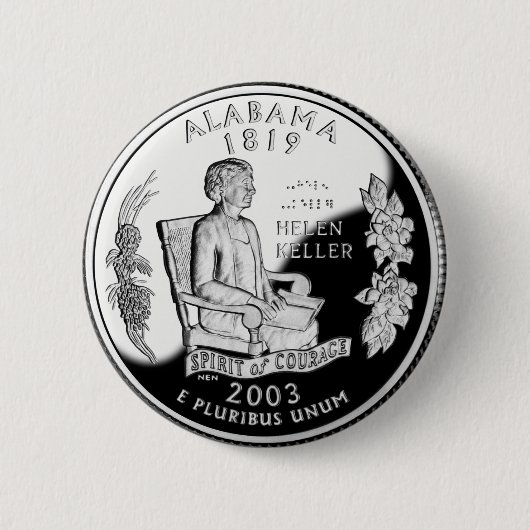 Imitate Alabama Staat Quarter Spirit of Courage Button (Vorderseite)