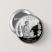 Imitate Alabama Staat Quarter Spirit of Courage Button (Vorne & Hinten)