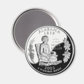 Imitate Alabama Staat Quarter Spirit of Courage Magnet (Vorderseite/Rückseite)