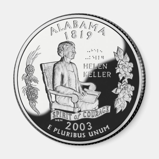 Imitate Alabama Staat Quarter Spirit of Courage Magnet (Vorne)